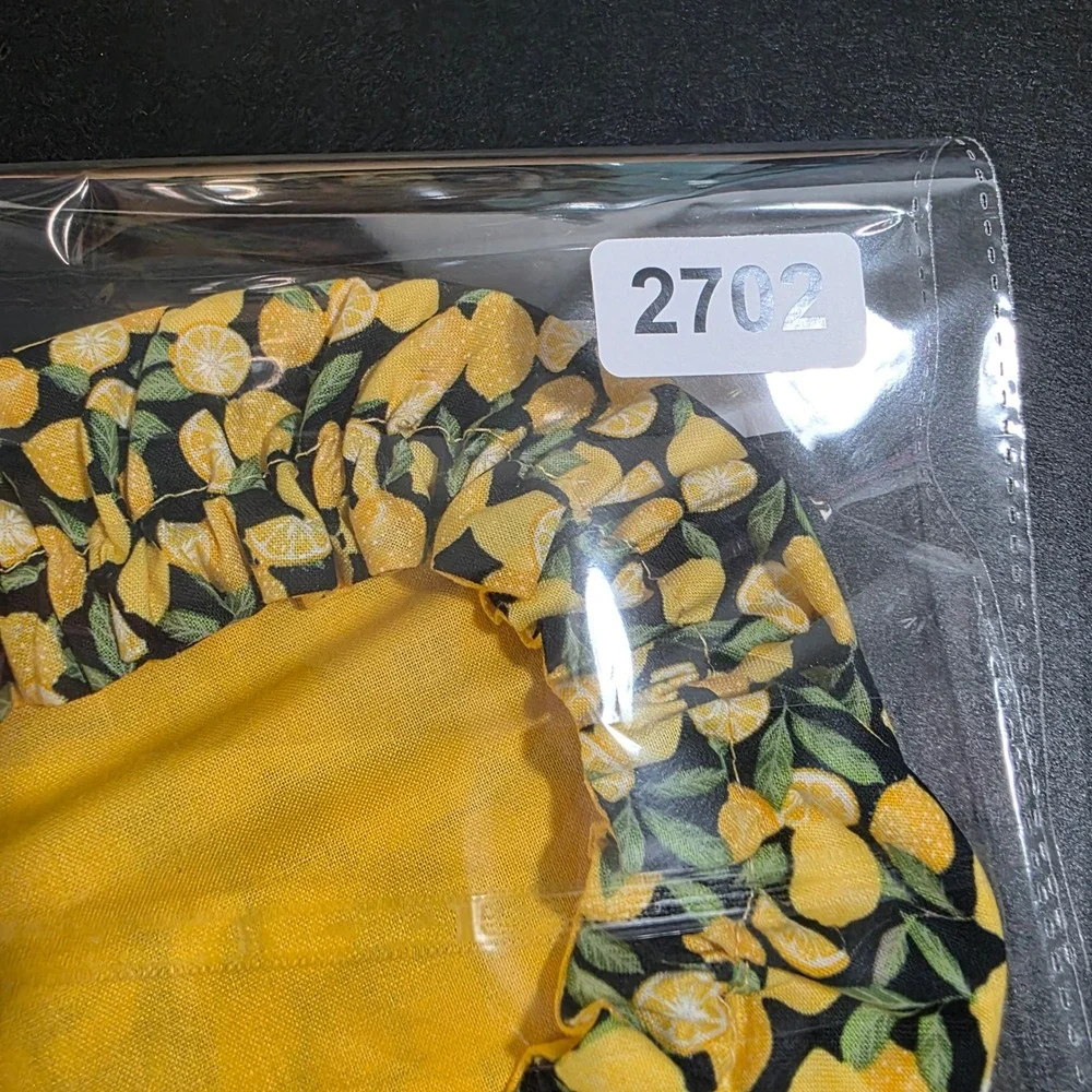 Lemon Fruit on Black / Solid Yellow KitchenAid Mixer Mixing Bowl Cover‎ Baking